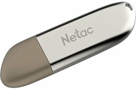 Фото 1/5 Флеш-диск 64 GB NETAC U352, USB 2.0, металлический корпус, серебристый, NT03U352N-064G-20PN