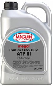 6477, НС-синт. тр.масло д/АКПП Megol Transmission Fluid ATF III (5л)