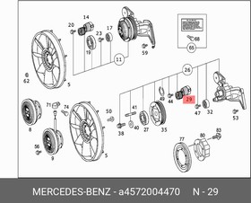 Фото 1/2 A4572004470, Натяжитель ремня Mercedes-Benz Actros/Axor BM 375/940/942/943/944, Mercedes-Benz Bus BM 457