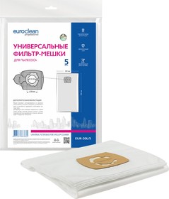 Фильтр-мешки универсальные 5 шт. для профессиональных пылесосов до 20 л EUR-20L/5