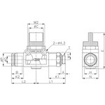 Клапан отсечной с ручным управлением 1/4"-4 мм HVF G0204