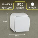 3-103-01 Intro Переключатель, 10А-250В, IP20, ОУ, Polo, белый