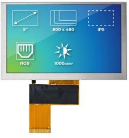 Фото 1/2 SM-RVT50HQTNWN00, TFT Displays & Accessories TFT Displays & Accessories 5.0" RGB, High Brightness, IPS, RGB, no touch