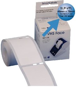 SLP-VTL, VHS Video Labels "TOP", Paper, 46 x 78mm, 150pcs, White