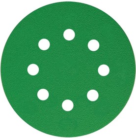 Фото 1/4 Шлифовальный круг FILM L312T 125мм на липучке, 8 отв, зелёный,P 60 , 5 шт 53205R