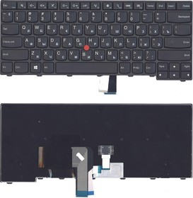 Фото 1/2 Клавиатура для ноутбука Lenovo ThinkPad T440 T440P T440S черная с указателем