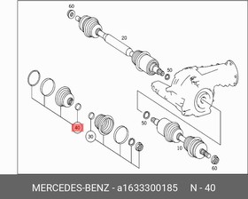 Пыльник ШРУС Mercedes-Benz 1633300185 W163 внутр.