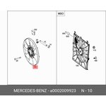 A0002009923, Вентилятор радиатора Mercedes Benz Sprinter (w906)