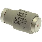 63D33, 63A DIII Bottle Fuse, E33 Thread Size, gG, 500V ac