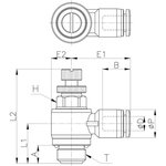 Дроссель с обратным клапаном 4 мм G1/8" NSC 04G01