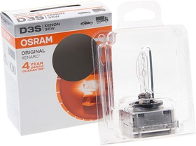 66340-SCB, Лампа ксеноновая D3S 35W P32d-5 4300K 42V 3200лм блистер (1шт.) Original OSRAM