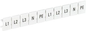 Фото 1/2 Маркеры для КПИ-6кв.мм с символами "L1; L2; L3; N; PE" IEK YZN11M-006-K00-A