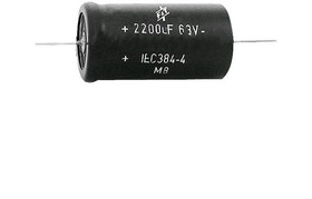 Electrolytic capacitor, 4700 µF, 63 V (DC), -10/+30 %, axial, Ø 25 mm