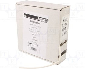 BOX 3216 W, Термоусадочная трубка; без клея; 2: 1; 3,2мм; L: 10м; белый