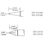 STV-CH10A, Наконечник для PS-900 клин удлиненный 1.0 х 18.3 мм