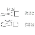 STV-CH15AR, Наконечник для PS-900 клин удлиненный 1.5 х 13.4 мм