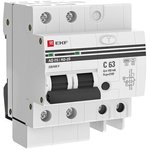 Выключатель автоматический дифференциального тока C 63А 100мА тип AC 6кА АД-2 S ...