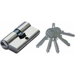 Цилиндр замка ключ/ключ, английский, 5 ключей, никель 4040 00-00005112