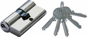 Цилиндр замка ключ/ключ, английский, 5 ключей, никель 4040 DORF_80(40x40)_k_k