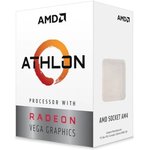 Процессор CPU AMD Athlon 3000G, 2/4, 3.5GHz, 192KB/1MB/4MB, AM4, 35W ...