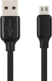 Фото 1/3 Кабель USB VIXION (K28m) 3,5A microUSB 1м (черный)
