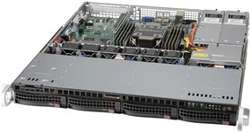 Фото 1/3 Серверная платформа Supermicro SuperServer 1U 510P-MR no CPU(1)3rd Gen Xeon Scalable/TDP 220W/ no DIMM(8)/SATARAID HDD(4)LFF /2x1GbE/1xFHHL,