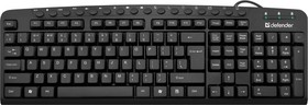 Фото 1/4 DEFENDER FOCUS HB-470 клавиатура черная (USB, 123 кл.)