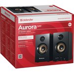 DEFENDER AURORA S20 Колонки 2.0 чёрные (2 х 10 Вт, деревянный корпус, 220В, AUX)