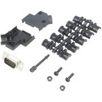 D45PK-P-09-DBP-K, D-Sub; PIN: 9; plug; male; soldering; for cable; black