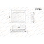 KWFA0002, Фильтр воздушный Toyota Auris -07/Corolla X -07/Avensis III -09/Rav4