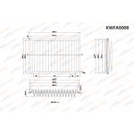 KWFA0008, Фильтр воздушный Toyota Camry 2.4  06