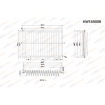 KWFA0008, Фильтр воздушный Toyota Camry (V40) 2.4 06-/Camry (V50/V55) 2.0/2.5 11-