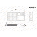 KWFA0022, Фильтр воздушный Skoda Fabia I-II 1.4/1.6 06-/Octavia 1Z 1.4/VW Polo ...