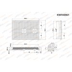 KWFA0061, Фильтр воздушный Audi A3 12-/Skoda Octavia III 13-/ VW Golf VII 12-