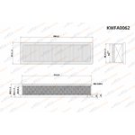 KWFA0062, Фильтр воздушный Renault Logan II 13-/Sandero II 13-/Lada Largus 1.6 8V