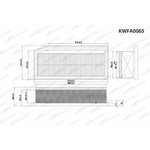 KWFA0065, Фильтр воздушный Renault Duster II 15-/Lada Vesta 15-/ X-RAY 16-