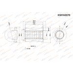 KWFA0070, Фильтр воздушный Skoda Octavia II/Yeti/VW Golf V-VI/Jetta/Passat
