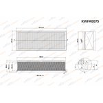 KWFA0075, Фильтр воздушный Skoda Octavia II 04-/VW Golf V-VI/Passat/Tiguan с ...