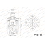 KWFB0025, Фильтр масляный VAG/Great Wall/Haval/Geely
