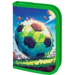 Пенал ПИФАГОР, 1 отделение, 1 откидная планка, полиэстер, 19х13 см ...