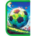 Пенал ПИФАГОР, 1 отделение, 1 откидная планка, полиэстер, 19х13 см ...