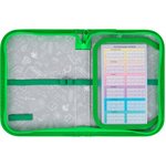 Пенал ПИФАГОР, 1 отделение, 1 откидная планка, полиэстер, 19х13 см ...