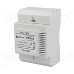 PSS63/230/230V, Трансформатор: сетевой, 63ВА, 230ВAC, 230В, DIN, 1,1кг, IP30