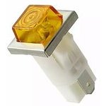 1050QN3, Panel Mount Indicator Lamps AMBER DIFFUSED 1/2" MOUNTING HOLE