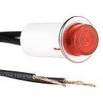 32R-2111, Panel Mount Indicator Lamps Round PMI .5in. Neon 125V Wire Red