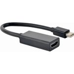 Переходник miniDisplayPort HDMI A-mDPM-HDMIF4K-01 4K 20M/19F кабель 15см черн