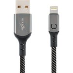 Кабель USB VIXION (K9 Ceramic) для iPhone Lightning 8 pin 1м (черно-белый)