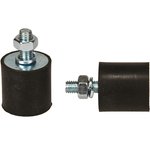 4030VE23-45, Cylindrical M8 Anti Vibration Mount, Male Buffer Foot with 70.8kg Compression Load