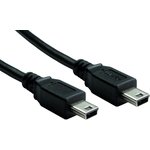 USB 2.0 Cable, Male Mini USB A to Male Mini USB B Cable, 1m