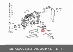 A0000784449, Клапан топливного насоса Mercedes Benz E-class (w210, s210)